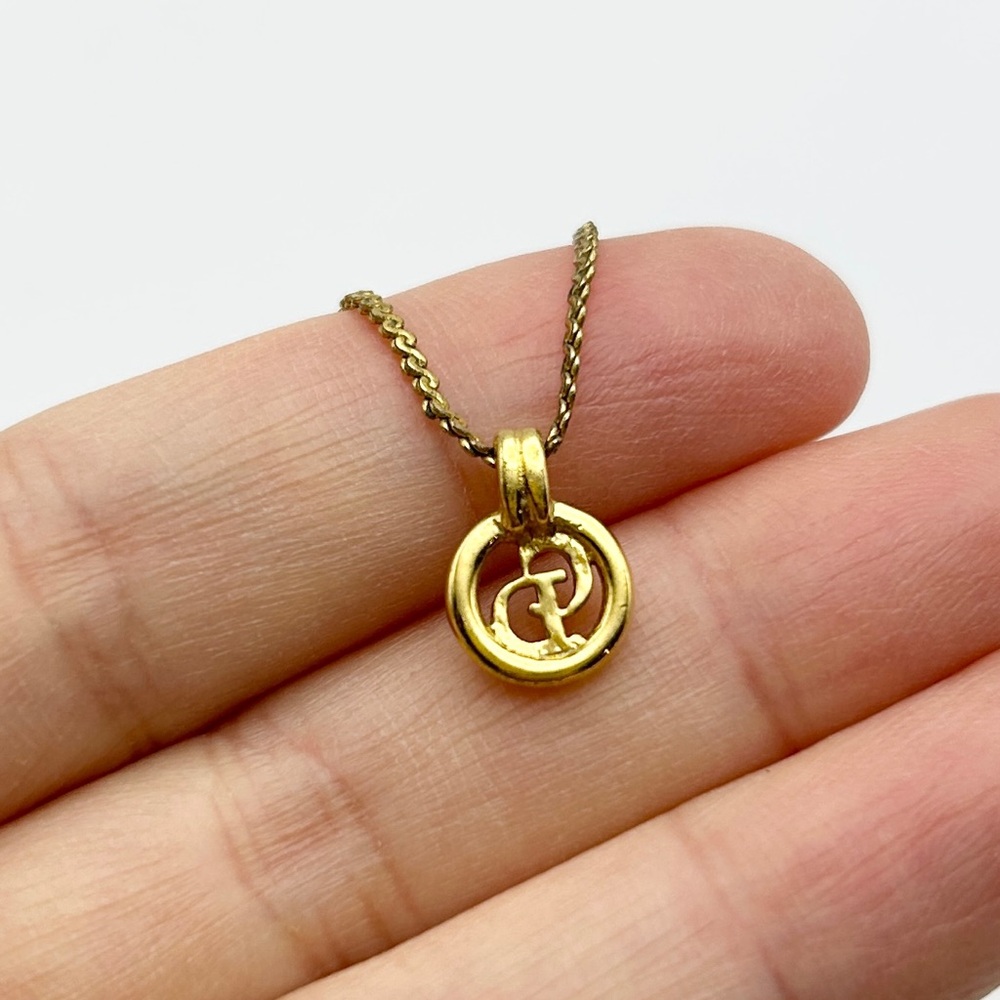 Dior Gold Plated Necklace with "CD" Pendant - Picture 3 of 5